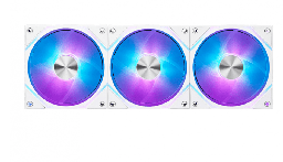 [dim-MPG EZ120 ARGB WHITE-3W-2] Ventilador Msi  Mpg Ez120 Argb /120mm/blanco/gamer/kit 3/rgb