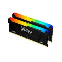 [KF432C16BB2AK2/16] Memoria Ram Kingston Dimm Ddr4 16gb 2x8gb 3200mt/s Fury Beast Black Rgb Xmp Cl16 288pin 1.35v
