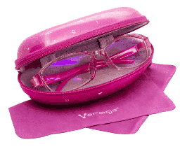 [Dim-30595] LENTES PARA PC/TABLET VORAGO KG200-PK KIDS ANTI BLUE LIGHT CON ESTUCHE COLOR ROSA