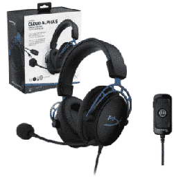 [Dim-27638] HEADSET PARA GAMING HYPERX CLOUD ALPHA S CON MICROFONO STEREO NEGRO AZUL PC/CONSOLA/SMARTHPHONE