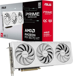 [PRIME-RX9070XT-O16G-WHITE] Tarjeta De Video Asus Radeon Rx9070xt /pcie X16 5.0 /16gb Gddr6 /hdmi /3xdp /estandar /gama Alta
