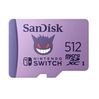[SDSQXAO-512G-GN6ZK] Memoria Sandisk Micro Sdxc 512gb Nintendo Switch Pokemon Gengar 100mb/s 4k U3 V30 Sdsqxao-512g-gn6zk