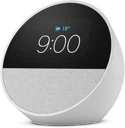 [B0BFCBKXWL] Bocina Amazon Echo Spot (2024 Release) Smart Alarm Clock With Vibrant Sound &amp; Alexa Glacier White