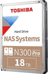 [HDWG51JXZSTB] Dd Interno 18tb Nas Toshiba N300 Pro/sata 6.0 Gbits/3.5/cmr/7200 Rpm/velocidad De Transferencia