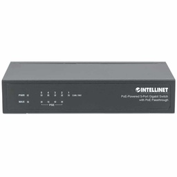 [766623561082-I] Poe Switch Intellinet Gigabit 5 Ptos 30w/pto, 68w Escritorio 561082