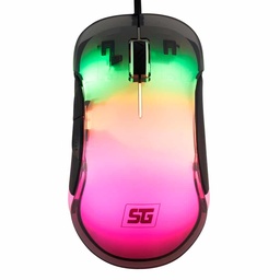[MO-505] Mouse Start The Game Alambrico Rgb Neon 7,200 Dpi Transparente (mo-505)