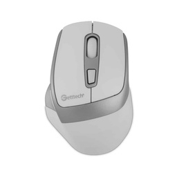 [GGM-STDBW-01-WH] Mouse Getttech Inalambrico Ergonomico Blanco Modo Triple 2.4g+bt+cableado 6400 Dpi Rgb Ggm-stdbw-01-wh