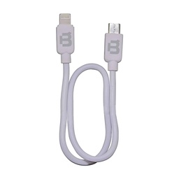 [CAWDPP-1] Cable Plastico Blackpcs Doble Punta V8/lightning Blanco 30cm(cawdpp-1)