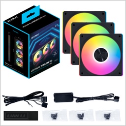 [12CL1W3B.00] Kit 3 Ventiladores Lian Li Unifan Cl Black Rgb C/ Control Inal. Wireless 120mm