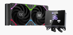 [X-WC-HYDROTEMP-240B] Enfriamiento Liquido  Xyz Hydrotemp Aio 240mm Argb 2500rpm Pantalla Digital Black