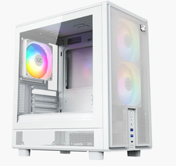 [X-CS-ATOM-W] Gabinete  Xyz Atom 2 Vent *120mm Argb Crist Temp/ Malla Atx White