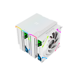 [X-AC-THERPRODUOW6] Ventilador Cpu Xyz Thermax 6 Pro Duo 600-2000rpm Argb 120*120*25mm White