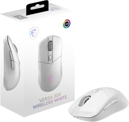 [VERSA 300 W WHITE] Mouse Msi Optico Inalambrico  Versa 300 W White  /usb 2.0 / Bluetooth 5.3 /rgb/gamer