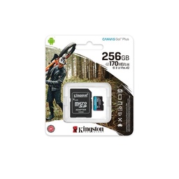 [740617301250-K] Memoria  Kingston Micro Sdxc Canvas Go Plus 170r A2 U3 V30 (sdcg3/256gb)