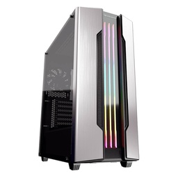 [Dim-GEMINI-S-SILVER] GABINETE COUGAR GEMINI S SILVER RGB CRSITAL TEMPLADO
