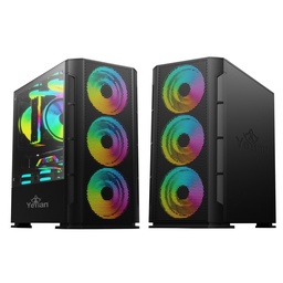 [YCH-041520] Gabinete Yeyian Ych-041520 Haizen 2500 Microatx 3vent Argb/mesh/negro