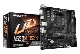 [dim-a520m] Motherboard      Gigabyte A520m Ds3h - Ddr4, 128 Gb, Amd, Micro Atx Pue