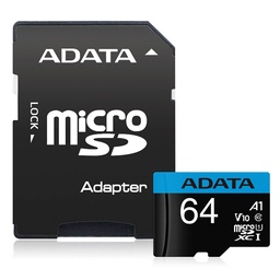 [AUSDX64GUICL10A1-RA1] MEMORIA MICRO SDXC ADATA 64GB UHS-I CL10 A1 (AUSDX64GUICL10A1-RA1)