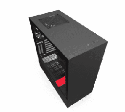 [Dim-CA-H510I-BR] GABINETE NZXT H510i CON VENTANA MID TOWER NEGRO/ROJO CA-H510I-BR
