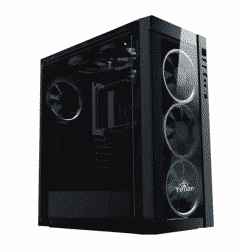 [dim-BLADE2100] GABINETE YEYIAN GAMER YNH-B2100 BLADE 2100 LAT C/T, 1VEN LED/USB NEGRO PUE