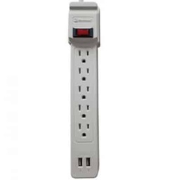 [00-5333-00-0] Supresor De Picos Ss 550 Usb 550 Joules Con Puerto Usb Para Carga(00-5333-00-0)