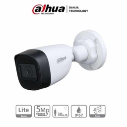 [6939554989674-D] Camara  Dahua Bala De 5 Mpx/microf/lente 2.8mm/ir 30 Mts/starlight/ip67 (dh-hac-hfw1500cn-a-0280b-s2)