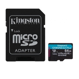 [740617301045-K] Memoria Kingston Micro Sdxc Canvas Go! Plus 170r A2 U3 V30 (sdcg3/64gb