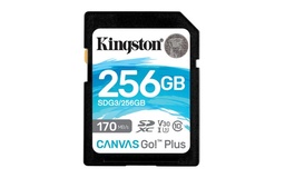[740617301519-K] Memoria Kingston Sdxc Canvas Go! Plus 170rc10 Uhs-i U3 V30(sdg3/256gb)
