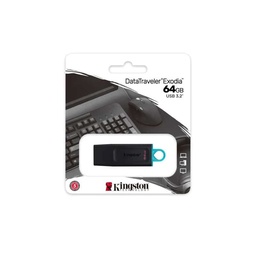 [740617309829-K] Memoria Flash Kingston 64 Gb Usb 3.2 Gen 1 (dtx/64gb)