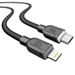 [7500463424342-B] Cable                                                                                                                                                                                                                                                                                                                                                                                                                                                                                                                                                                                                                                                                                                                                                                                                                                                                                                                               Blackpcs (ca-excelence) Lightning Gris 1m Tejido 2.1a(cagylte-3)