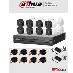 [7500619008761-D] Kit  Dahua De 8 Can 2 Mpx/wizsense/ia/ H.265+/ 8 Cam B1a21 2 Mpx (dh-kit/xvr1b08-i/8-b1a21n-0360b)