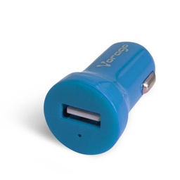[7502266672357-V] Cargador Para Auto Vorago 1xusb 2.0 Color Azul  1 Amp Au-101-bl