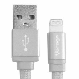 [7502266674146-V] Cable                                                                                        Vorago Cab-119 Blanco Usb-apple Lightning 1 Metro Blanco Bolsa