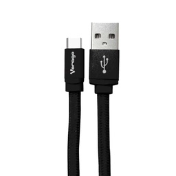 [7502266677598-V] Cable  Vorago Cab-123 Usb-tipo C  1 Metro Carga Rapida Negro