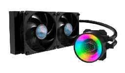 [Dim-MLX-D24M-A18PK-R1] WATERCOOLING COOLER MASTER MASTERLIQUID ML240 MIRROR 2X120MM DUAL CHAMBER RGB (INCLUYE BRACKET PARA SOCKET 1700 INTEL)