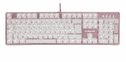 [7502266679219-G] Teclado  Mecanico Game Factor Luz Blanca/swt Blue/usb/rosa Kbg400-pk-bl