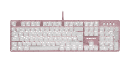[7502266679226-G] Teclado  Mecanico Game Factor Luz Blanca/swt Red/usb/rosa Kbg400-pk-rd