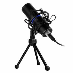 [7502266679493-G] Microfono  Game Factor Usb, Led, Ajuste Volumen, Stand, Antipop Mcg700