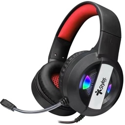 [7503030903288-S] DIADEMA GAMER STYLOS 3.5 MM ERGONOMICO NEGRO LUZ LED USB (STSHEG2B)