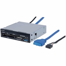[766623101967-M] Lector  De Tarjetas Manhattan Bahia Interna 3.5 Usb 3.0 48 En 1 101967