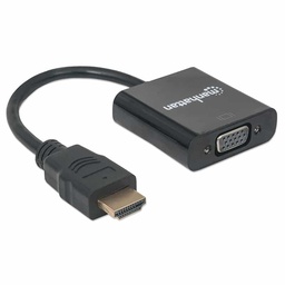 [766623151467-M] Convertidor Manhattan Video Hdmi A Svga, Negro, Bolsa 151467