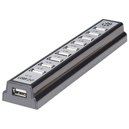 [766623161572-M] Concentrador  Hub Manhattan Usb 10 Ptos C/fuente 161572