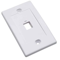 [766623163286-I] Tapa  Para Caja 1 Perforacion Montaje Al Ras Intellinet Blanco 163286