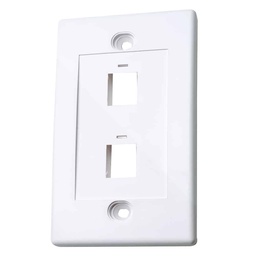 [766623163293-I] Tapa  Intellinet Para Caja 2 Perforacion Montaje Al Ras Blanco 163293