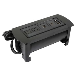 [766623164832-M] Caja  De Mesa Manhattan Conexiones, Ac2, Usb2, Hdmi1, Vga1, 164832