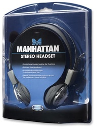 [766623175517-M] Diadema Manhattan C/micro Metalico Flex Acero Inox 175517