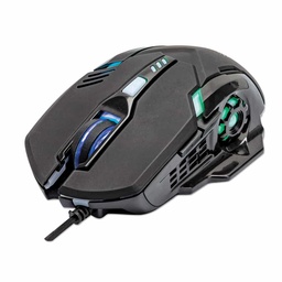 [766623179256-M] Mouse  Manhattan Optico Gaming 6 Botones Usb 3200 Dpi Luz Led 179256