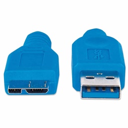 [766623325424-M] Cable  Manhattan Usb 3.0 A Macho-micro B Macho 2 M 5gbps Azul 325424