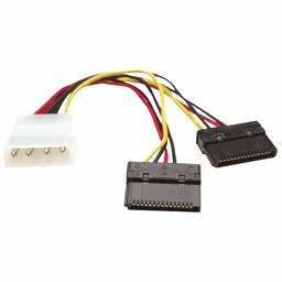 [766623349369-M] Cable  De Corriente Sata En Y /4 A 2x15 Pines Manhattan 15cm 349369