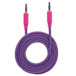 [766623352833-M] Cable  Stereo Manhattan M-m (stereo) 1.8m Textil Morado/rosa 352833
